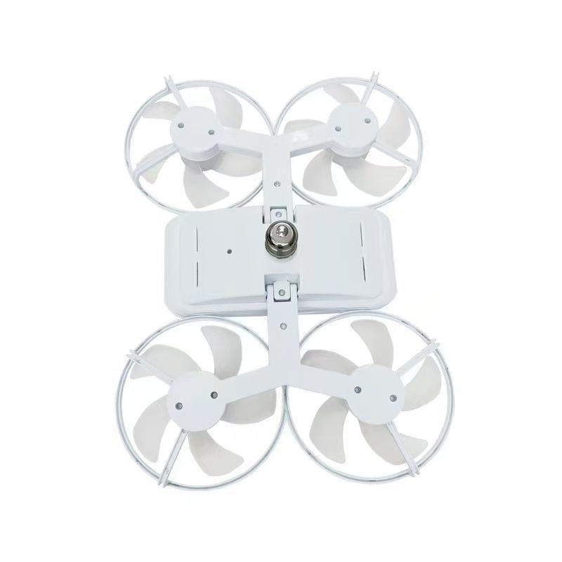 Ventilateur de plafond LED E27 moderne et pliable avec télécommande et variateur d'intensité, idéal pour la maison