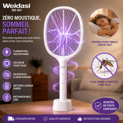 Raquette électrique anti-moustiques, batterie Rechargeable par USB, produit pour tuer les insectes volants