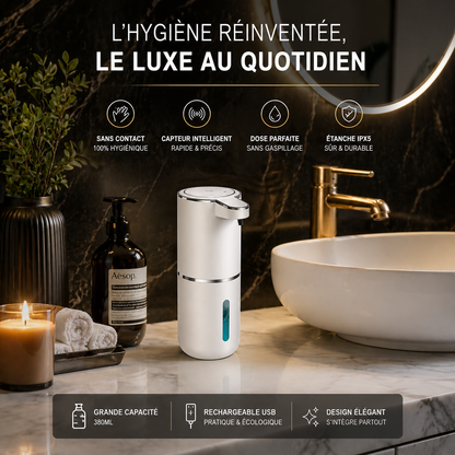 Stop aux microbes 🦠 ! Distributeur de savon automatique sans contact – Hygiène parfaite en 1 seconde”