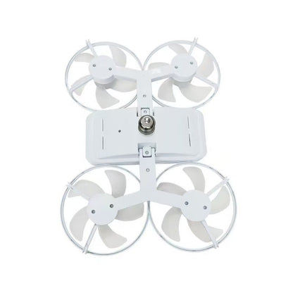 Ventilateur de plafond LED E27 moderne et pliable avec télécommande et variateur d'intensité, idéal pour la maison