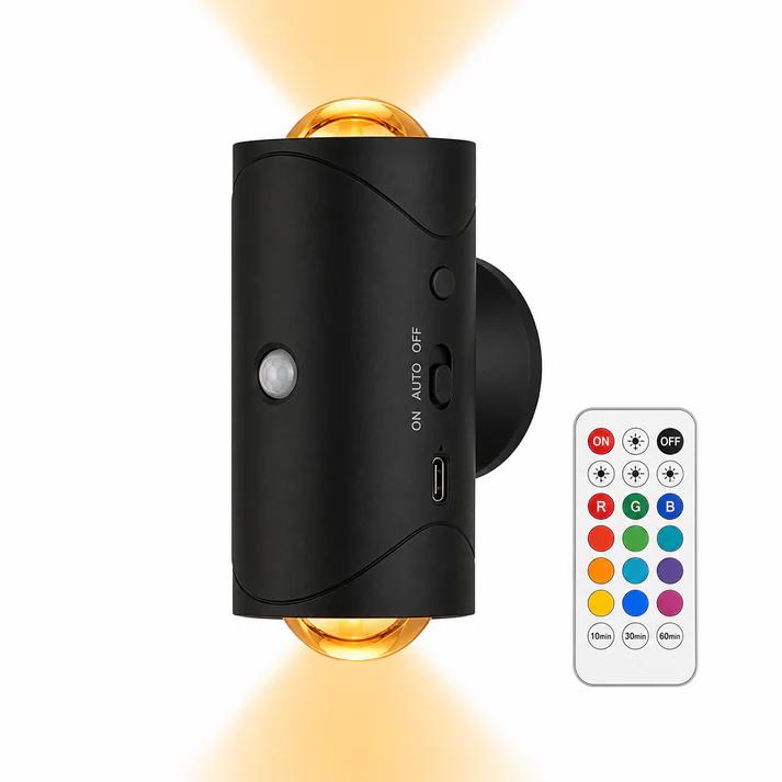 Lampe Murale Intelligente RGB – Détection de Mouvement, 16 Couleurs & Installation Magnétique