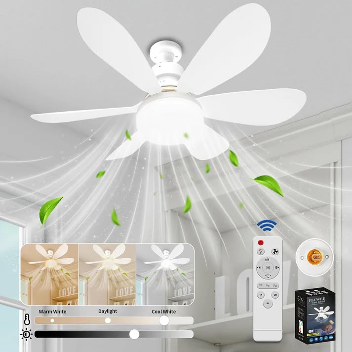 Ventilateur de Plafond LED Jaana AeroLight™ | Fraîcheur & Éclairage 2-en-1