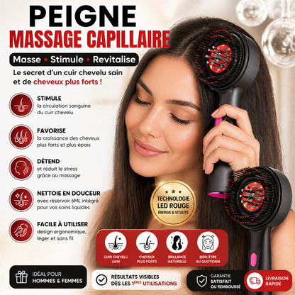 💎 Peigne Massage Capillaire 🌿🪮