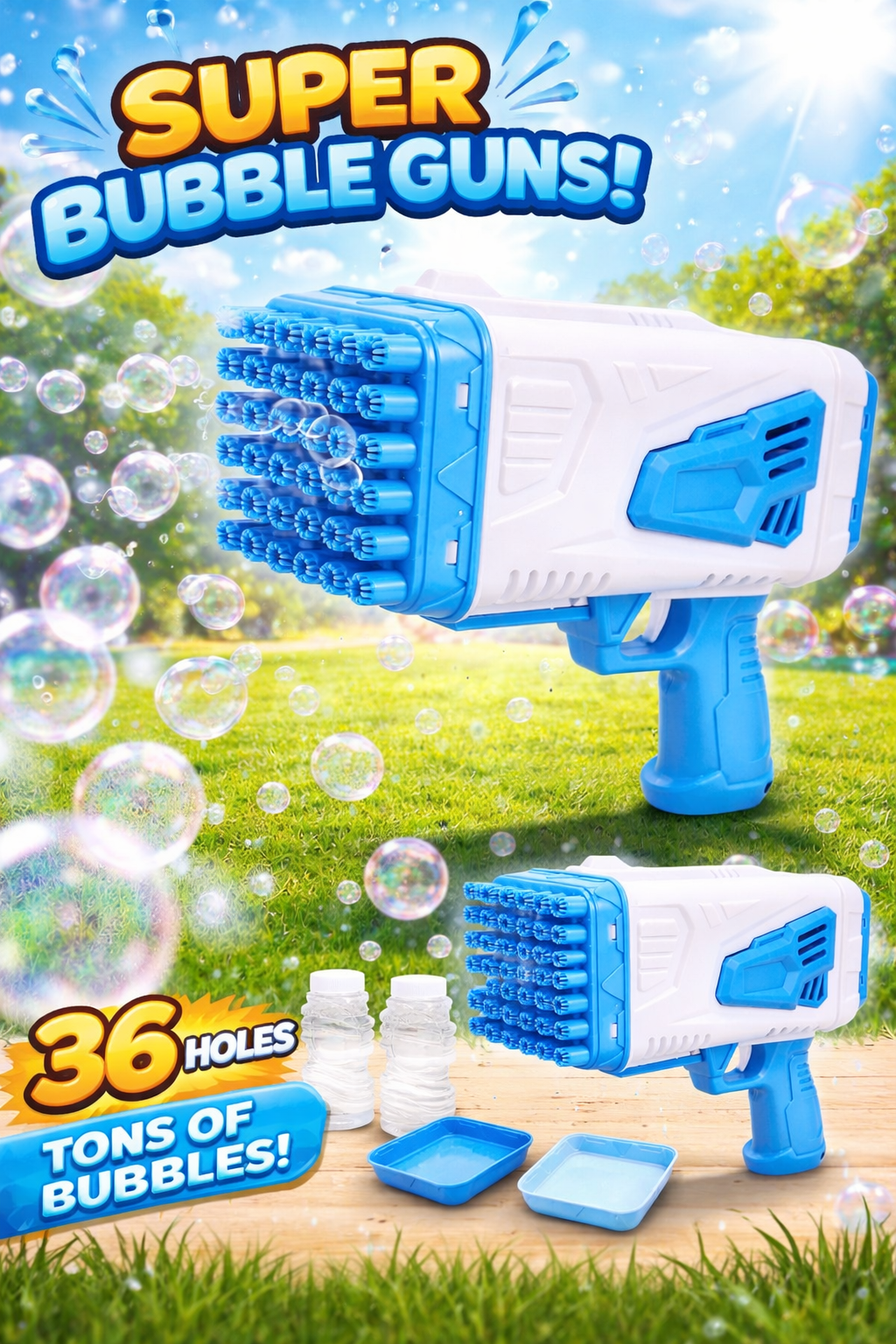 🫧 Pistolet à bulles automatique pour enfants – Fun illimité tout l’été ☀️🎉