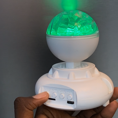 Projecteur laser ciel étoilé Aurora, veilleuse à ondulations d'eau avec musique Bluetooth, lampe d'ambiance