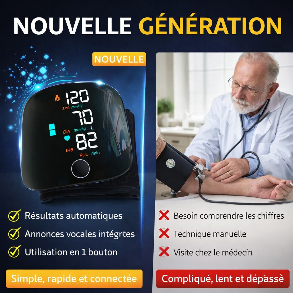 🩺✨ Tensiomètre Électronique Intelligent original - Précision Médicale avec Assistance Vocale 🔊📈