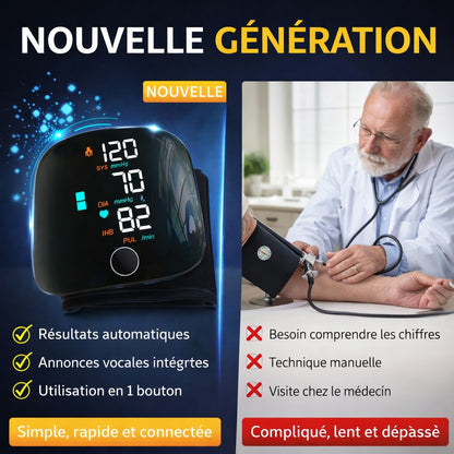 🩺✨ Tensiomètre Électronique Intelligent original - Précision Médicale avec Assistance Vocale 🔊📈