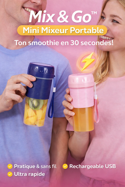 Mini Mixeur Portable – Smoothies en 30 secondes ⚡